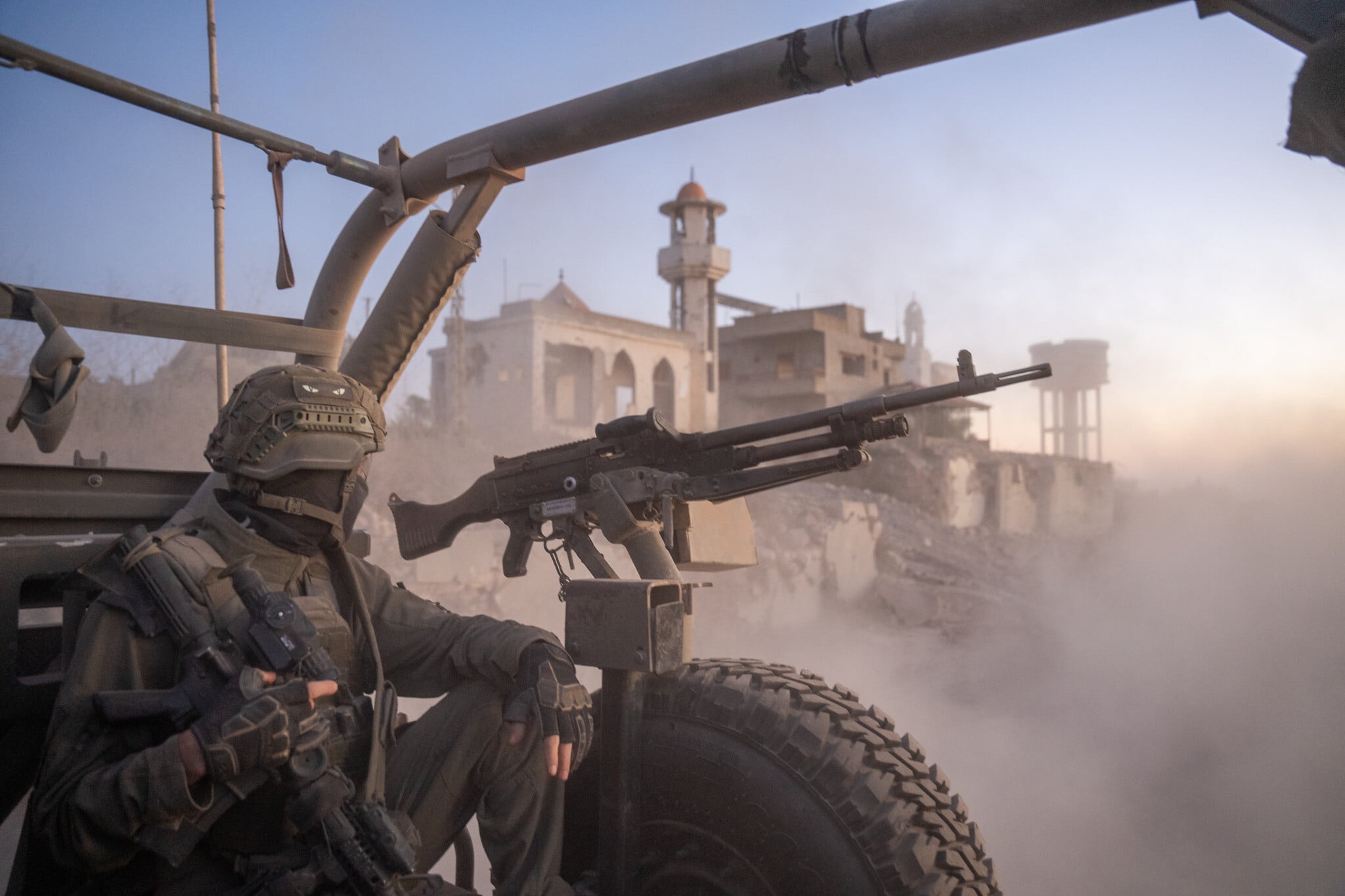 An Israeli soldier is seen in a Humvee during a drive in southern Lebanon, on June 18, 2026. (Emanuel Fabian/Times of Israel) An Israeli soldier is seen in a Humvee during a drive in southern Lebanon, on June 18, 2026. (Emanuel Fabian/Times of Israel)