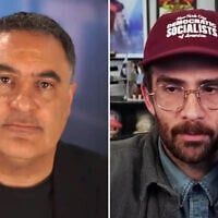 Far-left commentators Cenk Uygur (left) and Hasan Piker discuss being blocked from entering Britain to speak at events, June 1, 2026. (Screenshots/YouTube)