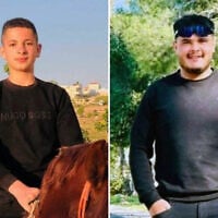 Reda Awad, 15, left, and Issa Awad, 19, are seen in undated photos. (Screen capture: X, used in accordance with Clause 27a of the Copyright Law)