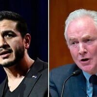 Michigan Democratic Party Senate candidate Abdul El-Sayed and Sen. Chris Van Hollen. (Collage/AP)