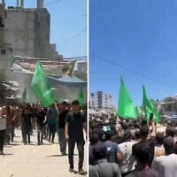 Palestinians in Gaza protest against Hamas on June 26, 2026. (Screen captures/Social media, used in accordance with Clause 27a of the Copyright Law)