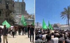 Palestinians in Gaza protest against Hamas on June 26, 2026. (Screen captures/Social media, used in accordance with Clause 27a of the Copyright Law)