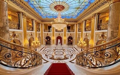 The grand hall of Bat Sheba's Palace in Caesarea, the most expensive home in Israel (Davidson Real Estate) The grand hall of Bat Sheba's Palace in Caesarea, the most expensive home in Israel (Davidson Real Estate)