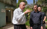 State Comptroller Matanyahu Englman visits Kibbutz Misgav Am on the Israeli border with Lebanon, March 18, 2026. (Ayal Margolin/Flash90)