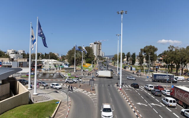 View from the northern city of Nahariya. April 13, 2026 (Yossi Aloni/FLASH90)