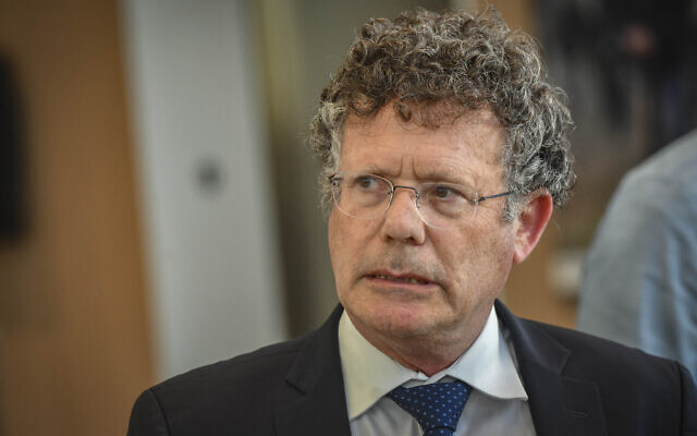 File: Supreme Court President Isaac Amit at Reichman University in Herzliya, April 30, 2026 (Avshalom Sassoni/Flash90)