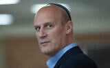Attorney Michael Rabello, elected by MKs as State Comptroller on June 3, 2026, seen at the Knesset on June 1, 2026. (Yonatan Sindel/Flash90)