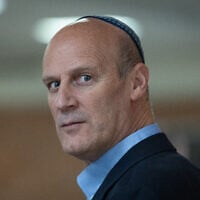Attorney Michael Rabello, elected by MKs as State Comptroller on June 3, 2026, seen at the Knesset on June 1, 2026. (Yonatan Sindel/Flash90)