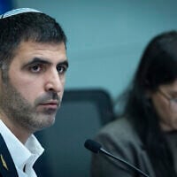 Communications Minister Shlomo Karhi attends a Knesset committee meeting at the Knesset in Jerusalem, June 2, 2026. (Yonatan Sindel/Flash90)
