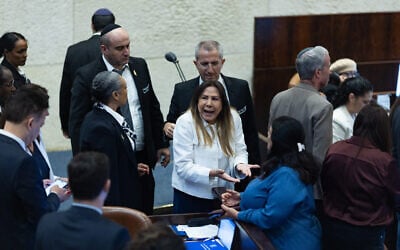 Likud Knesset Faction Secretary Aliza Barashi reacts during the state comptroller election in the plenum of the Knesset, in Jerusalem, June 3, 2026. (Oren Ben Hakoon/Flash90) Likud Knesset Faction Secretary Aliza Barashi reacts during the state comptroller election in the plenum of the Knesset, in Jerusalem, June 3, 2026. (Oren Ben Hakoon/Flash90)