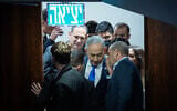 Prime Minister Benjamin Netanyahu attends the state comptroller election at the plenum of the Knesset, in Jerusalem, June 3, 2026. (Yonatan Sindel/Flash90)