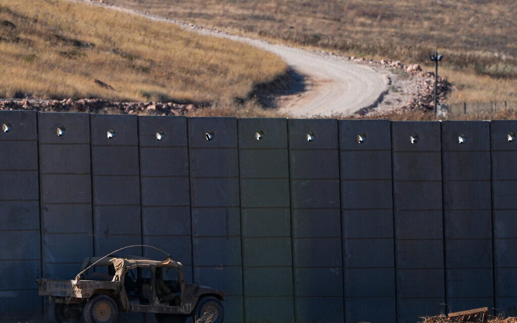 Israeli soldiers are seen along the border with Lebanon, June 8, 2026. (Ayal Margolin/Flash90)