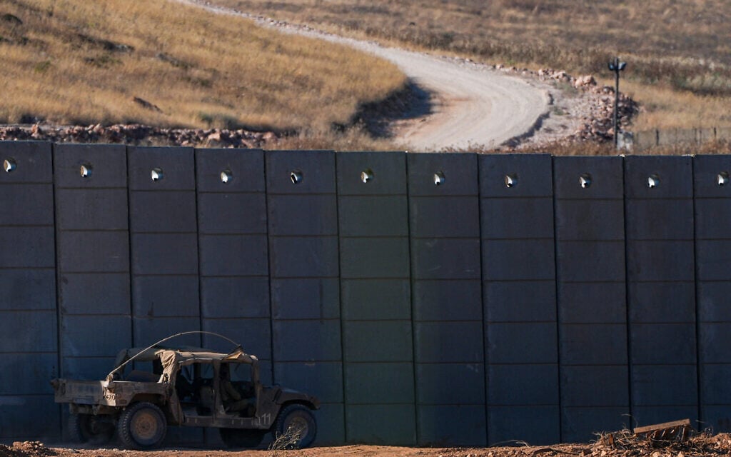 Israeli soldiers are seen along the border with Lebanon, June 8, 2026. (Ayal Margolin/Flash90)