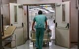 An underground parking area converted into a treatment ward at Ichilov Hospital in Tel Aviv, after many patients were relocated following the outbreak of war, June 8, 2026. (Avshalom Sassoni/Flash90)