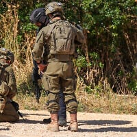 Israeli soldiers man a roadblock along the Ramim Ridge area in northern Israel following  suspected terror infiltration incident along the Israel-Lebanon border. June 09, 2026. (Ayal Margolin/FLASH90)