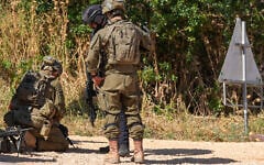 Israeli soldiers man a roadblock along the Ramim Ridge area in northern Israel following  suspected terror infiltration incident along the Israel-Lebanon border. June 09, 2026. (Ayal Margolin/FLASH90)