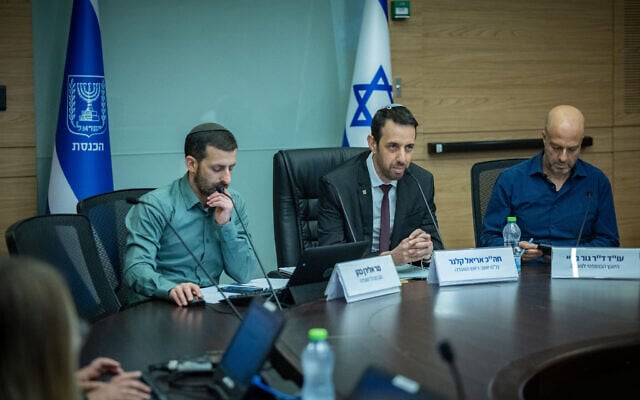 Israeli lawmakers attend a Constitution, Law and Justice Committee meeting at the Knesset June 9, 2026. (Yonatan Sindel/Flash90) Israeli lawmakers attend a Constitution, Law and Justice Committee meeting at the Knesset June 9, 2026. (Yonatan Sindel/Flash90)