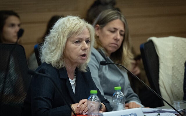 Attorney General Gali Baharav-Miara attends a committee meeting at the Knesset in Jerusalem on, June 9, 2026 (Yonatan Sindel/Flash90)