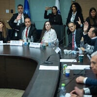 The Knesset House Committee votes to grant immunity from criminal prosecution to Likud MK Tally Gotliv, Jerusalem, June 15, 2026. (Yonatan Sindel/ Flash90)