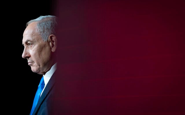 Prime Minister Benjamin Netanyahu speaks at the Jewish News Syndicate conference in Jerusalem, June 21, 2026. (Chaim Goldberg/Flash90) Prime Minister Benjamin Netanyahu speaks at the Jewish News Syndicate conference in Jerusalem, June 21, 2026. (Chaim Goldberg/Flash90)