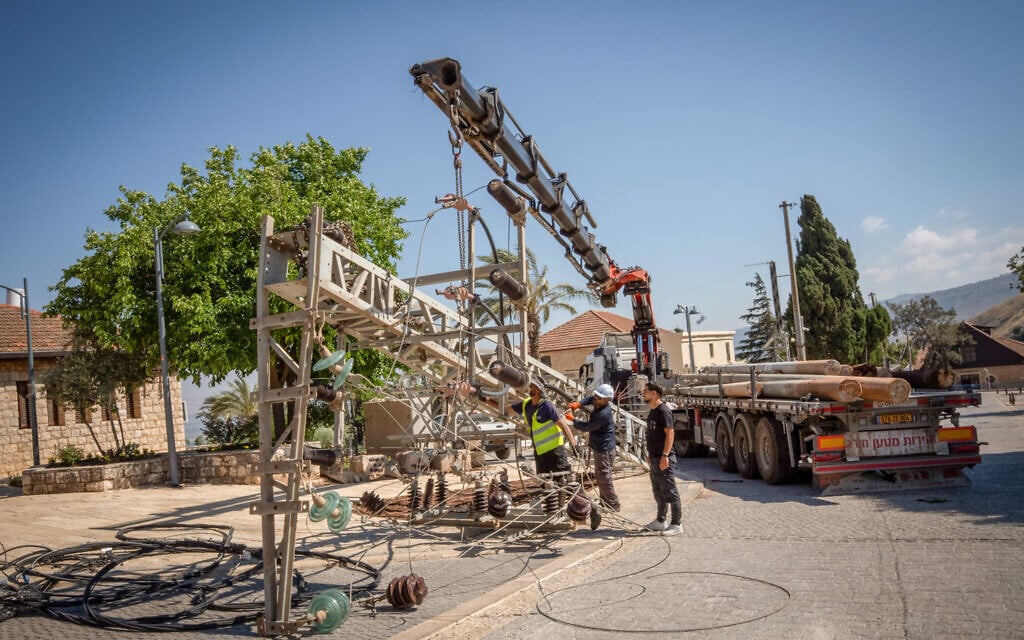 Reconstruction in Metula following the conflict with Hezbollah, near the border with Lebanon, June 22, 2026. (Chen Leopold/FLASH90)