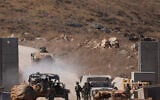 Israeli military vehicles and personnel seen at a border crossing into Lebanon, June 28, 2026. (Ayal Margolin/FLASH90)