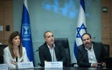 MK Ofir Katz chairs a House Committee meeting at the Knesset in Jerusalem, June 30, 2026 (Yonatan Sindel/Flash90)
