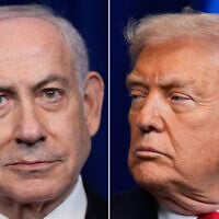(L) Prime Minister Benjamin Netanyahu and US President Donald Trump during a news conference at Mar-a-Lago, December 29, 2025, in Palm Beach, Florida. (AP Photo/Alex Brandon)
