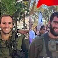Cpt. Shahar Gamla, 23 (L) and Sgt. Ohad Yaari, 21.