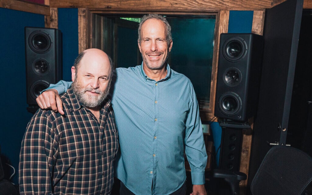 'To Kill A Nazi' filmmaker Boaz Dvir (right) with the documentary's narrator, actor Jason Alexander. (Courtesy)