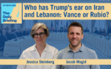 US bureau chief Jacob Magid joins host Jessica Steinberg for today's Daily Briefing podcast (ToI/Israeli Embassy)
