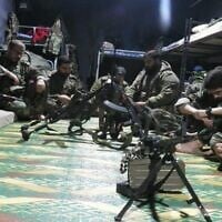 Hezbollah operatives are seen in a major tunnel system near Beaufort Castle in southern Lebanon, in footage published by the IDF on June 7, 2026. (Israel Defense Forces)