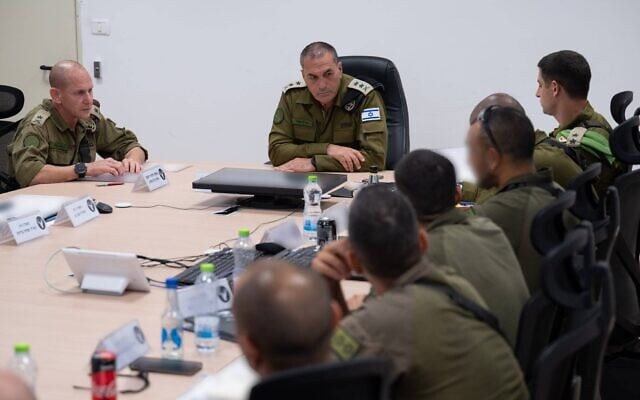 IDF Chief of Staff Lt. Gen Eyal Zamir meets with officers at the Northern Command, June 14, 2026. (Israel Defense Forces) IDF Chief of Staff Lt. Gen Eyal Zamir meets with officers at the Northern Command, June 14, 2026. (Israel Defense Forces)