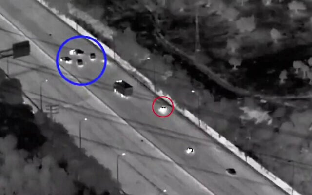 Footage shows a motorcyclist who was nabbed by police for going three times the speed limit on a northern Israeli highway. (Screenshot/Israel Police) Footage shows a motorcyclist who was nabbed by police for going three times the speed limit on a northern Israeli highway. (Screenshot/Israel Police)
