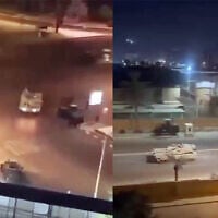 Screengrabs of social media videos showing Iraqi security forces raiding the Green Zone diplomatic compound in Baghdad, June 28, 2026. (X, used in accordance with Clause 27a of the Copyright Law)