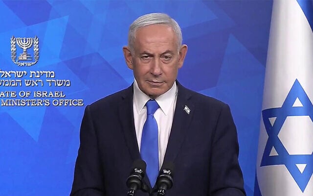 Prime Minister Benjamin Netanyahu in a video message released on July 22, 2026. (Screenshot/GPO)