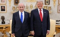 Prime Minister Benjamin Netanyahu (left) and US President Donald Trump meet in the Oval Office of the White House in Washington on July 28, 2026. (GPO)