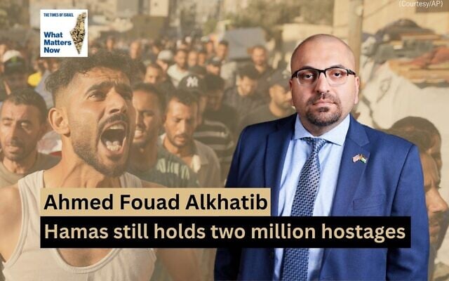 Head of Realign for Palestine Ahmed Fouad Alkhatib joins host Amanda Borschel-Dan on this week's What Matters Now. (AP/courtesy)