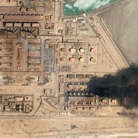 Satellite image shows smoke rising from Subiya Power and Water Desalination Plant, in Subiya Kuwait, July 18, 2026, after an Iranian attack, in this handout image obtained by Reuters on July 21, 2026. (CNES 2026, Distribution Airbus DS/Handout via REUTERS)