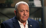 Yashar leader Gadi Eisenkot, interviewed on Channel 12 news, July 15, 2026. (Channel 12 screenshot)