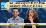 US bureau chief Jacob Magid joins host Amanda Borschel-Dan on today's Daily Briefing. (ToI/AP)