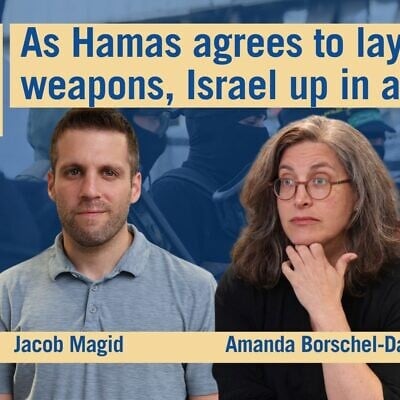 US bureau chief Jacob Magid joins host Amanda Borschel-Dan on today's Daily Briefing. (ToI/AP)