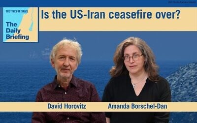 Founding editor David Horovitz joins host Amanda Borschel-Dan on today's Daily Briefing podcast. (ToI/AP)