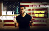 Abdul El-Sayed, Democratic candidate for Michigan's US Senate seat, appears in a campaign ad trumpeting 'No Corporate PAC Money,' July 30, 2026. (Screenshot via Abdul El-Sayed/Facebook)