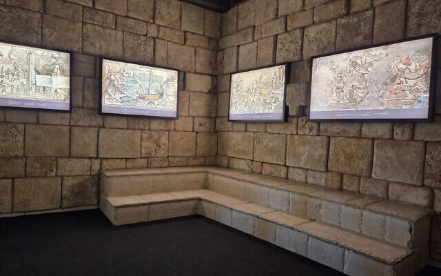 The 'Secrets of Huqoq' exhibition at the Yigal Allon Center (Einat Ambar-Armon/IAA) The 'Secrets of Huqoq' exhibition at the Yigal Allon Center (Einat Ambar-Armon/IAA)