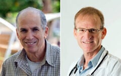 Prof. Ariel Tarasiuk, left, of the Sleep-Wake Disorders Unit, Soroka University Medical Center, and the Department of Physiology at Ben-Gurion University of the Negev, and Prof. Aviv D. Goldbart of the Saban Pediatric Medical Center at Soroka University Medical Center. (Courtesy)