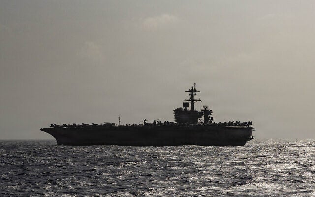 The Nimitz-class aircraft carrier USS Abraham Lincoln (CVN 72) transits the Arabian Sea, in a photo released July 1, 2026. (US Navy photo)
