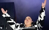 French Jewish DJ Barbara Butch reacts during the 20th edition of the Rock en Seine music festival, in Saint-Cloud, outside Paris, on August 25, 2024. (Anna Kurth/AFP)