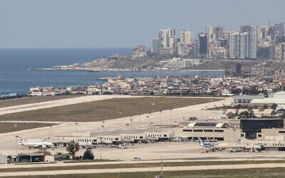 A photograph shows Beirut’s international airport as seen from the Bshamoun area, south of the capital, on April 13, 2026. (Anwar Amro/AFP) A photograph shows Beirut’s international airport as seen from the Bshamoun area, south of the capital, on April 13, 2026. (Anwar Amro/AFP)