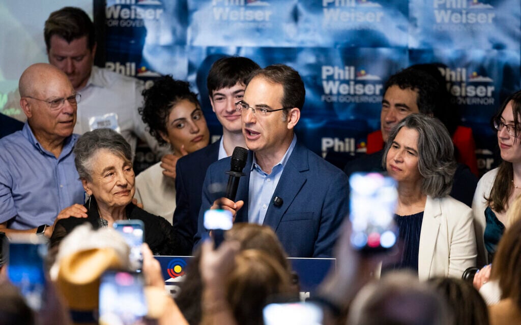 Colorado Democratic gubernatorial candidate, state Attorney General Phil Weiser speaks at an election-night watch party after winning the Democratic primary at Ace Eat Serve on June 30, 2026 in Denver, (Michael Ciaglo / GETTY IMAGES NORTH AMERICA / Getty Images via AFP) Colorado Democratic gubernatorial candidate, state Attorney General Phil Weiser speaks at an election-night watch party after winning the Democratic primary at Ace Eat Serve on June 30, 2026 in Denver, (Michael Ciaglo / GETTY IMAGES NORTH AMERICA / Getty Images via AFP)